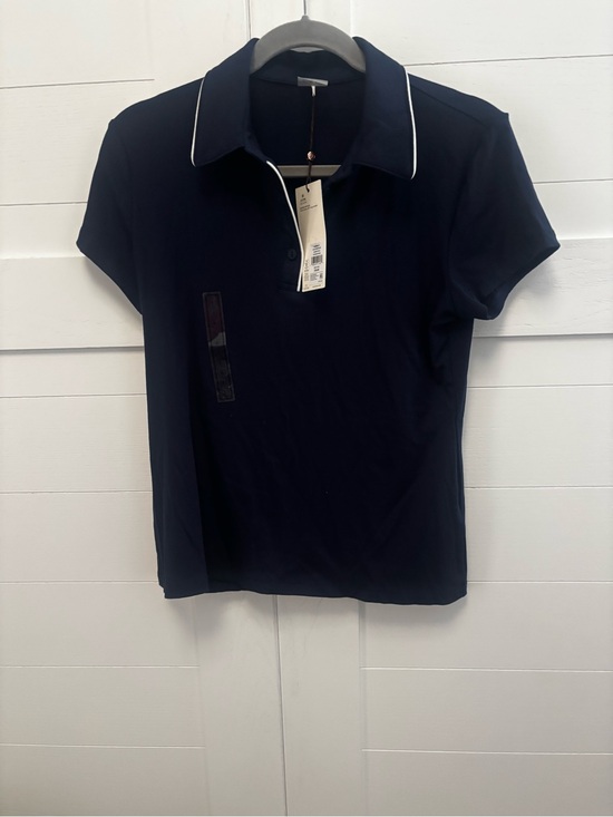 CALIA by Carrie Underwood Tops - CALIA by Carrie Underwood Navy Short Sleeve Golf  Polo with White Trim